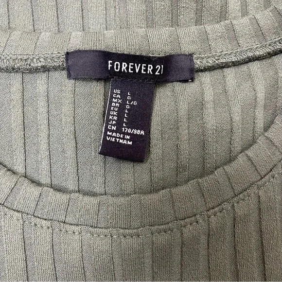 Forever21 Pine Green dress Size Large Open Back - Picture 5 of 5